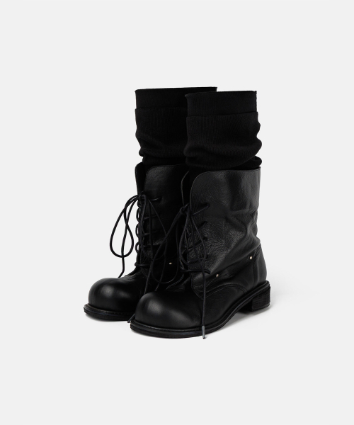 NACHE（ナチェ）の「RIBBED COMBAT BOOTS BLACK（ブーツ・レディース・その他・23cm/24cm）」の5枚目の写真