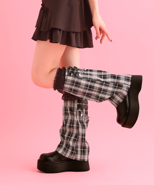 cs T&P（シーエスティーアンドピー）の「厚底ルーズカバーロングブーツ（ブーツ・レディース・ブラック/ブラック系8・S/LL/L/M）」の6枚目の写真
