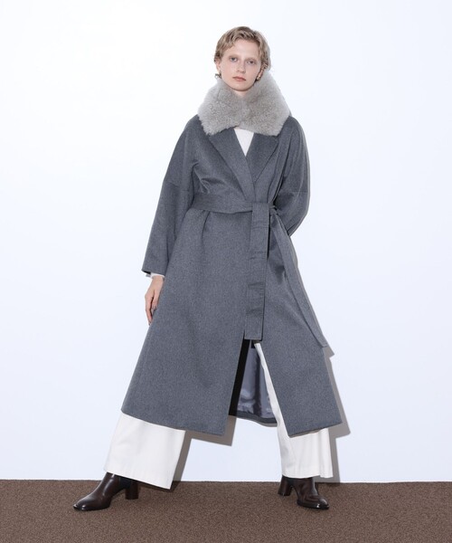 allureville(アルアバイル)の「カシミヤビーバーコート(チェスターコート・レディース・グレー系その他・2/1)」の2枚目の写真