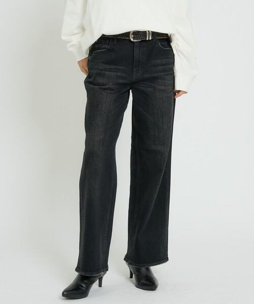 Healthy denim(ヘルシーデニム)の「【Healthy denim / ヘルシーデニム】Pink Pepper Midrise/定番/デニムパンツ/秋冬カラー【WEB限定】(デニムパンツ・レディース・ブラック・23/24/25)」の1枚目の写真