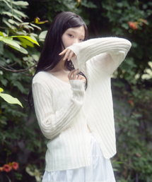 Chloe Reverse Cardigan Knit_Ivory