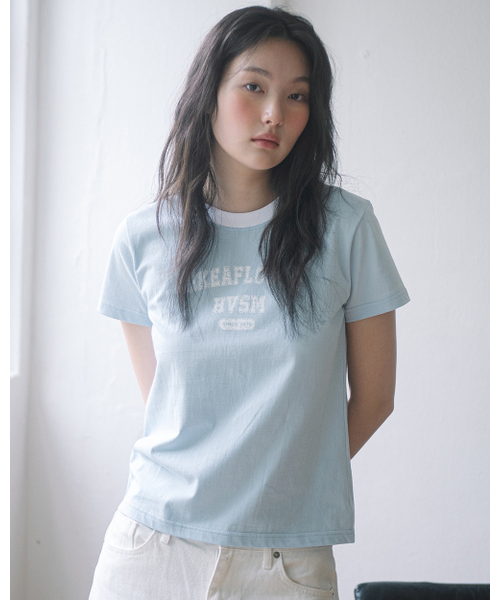 HAVISM（ヘビズム）の「LLF NECK S/S TEE(SKY BLUE)（Tシャツ/カットソー・レディース・その他・LARGE/SMALL）」の2枚目の写真