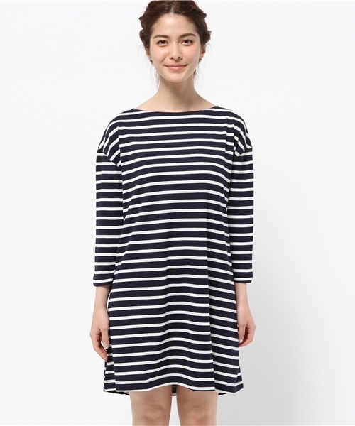 IRONY(アイロニー)の「ボーダーAラインワンピース(ワンピース・レディース・ネイビー/オレンジ・ONE SIZE)」の3枚目の写真