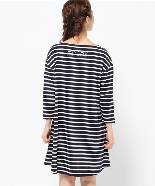 IRONY(アイロニー)の「ボーダーAラインワンピース(ワンピース・レディース・ネイビー/オレンジ・ONE SIZE)」の5枚目の写真