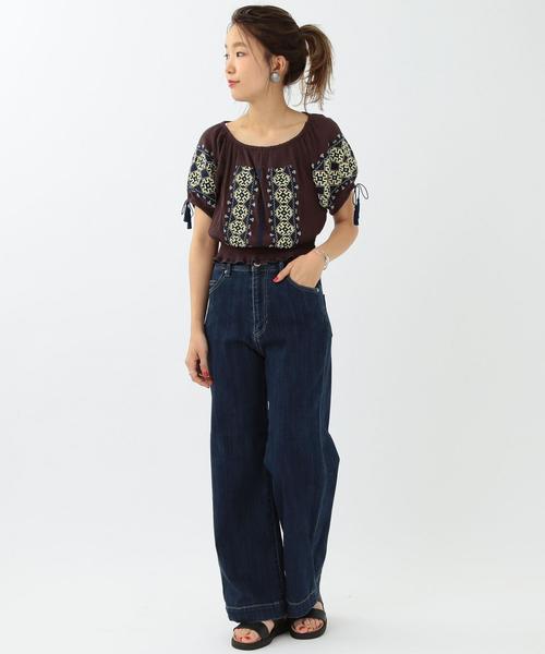 Another Edition（アナザーエディション）の「クレープエンブロプルオーバー/ AEBC C/クレープ EMBR PO◆（シャツ/ブラウス・レディース・オフホワイト/モカ・フリー）」の15枚目の写真