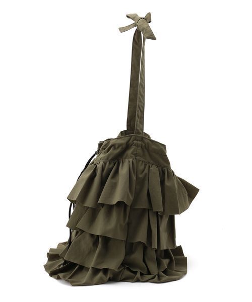 Casselini(キャセリーニ)の「【Casselini】フリルショルダーバッグ(ショルダーバッグ・レディース・ブラック/カーキ/ブラウン/ブラック系その他・FREE)」の5枚目の写真