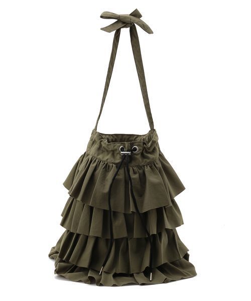 Casselini(キャセリーニ)の「【Casselini】フリルショルダーバッグ(ショルダーバッグ・レディース・ブラック/カーキ/ブラウン/ブラック系その他・FREE)」の9枚目の写真