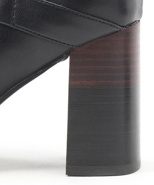 laboratory work(ラボラトリーワーク)の「ツートンヒールショートブーツ(ブーティ・レディース・ライトブラウン/ブラック・MEDIUM/LARGE)」の11枚目の写真