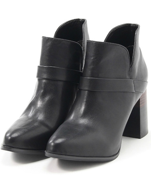 laboratory work(ラボラトリーワーク)の「ツートンヒールショートブーツ(ブーティ・レディース・ライトブラウン/ブラック・MEDIUM/LARGE)」の7枚目の写真