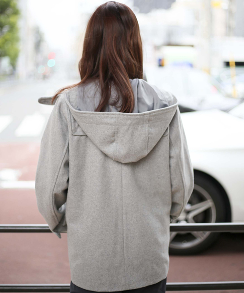 Denime(ドゥニーム)の「メルトンダッフルコート(ダッフルコート・レディース・グレー/ダークグリーン/ネイビー・FREE)」の13枚目の写真