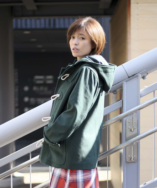 Denime(ドゥニーム)の「メルトンダッフルコート(ダッフルコート・レディース・グレー/ダークグリーン/ネイビー・FREE)」の16枚目の写真