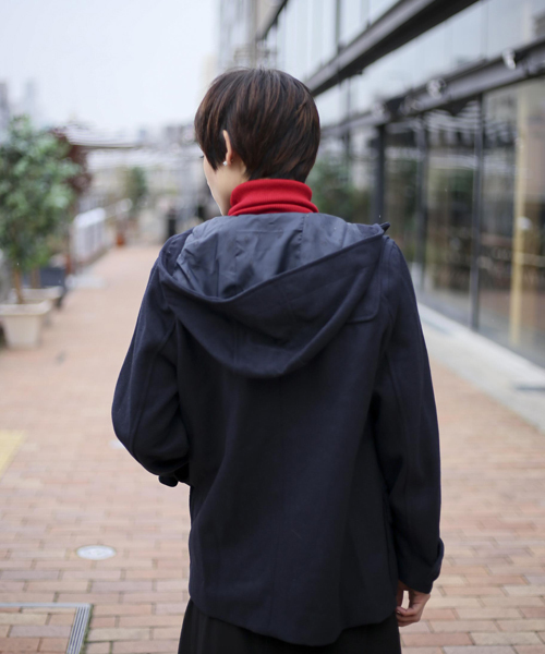 Denime(ドゥニーム)の「メルトンダッフルコート(ダッフルコート・レディース・グレー/ダークグリーン/ネイビー・FREE)」の19枚目の写真