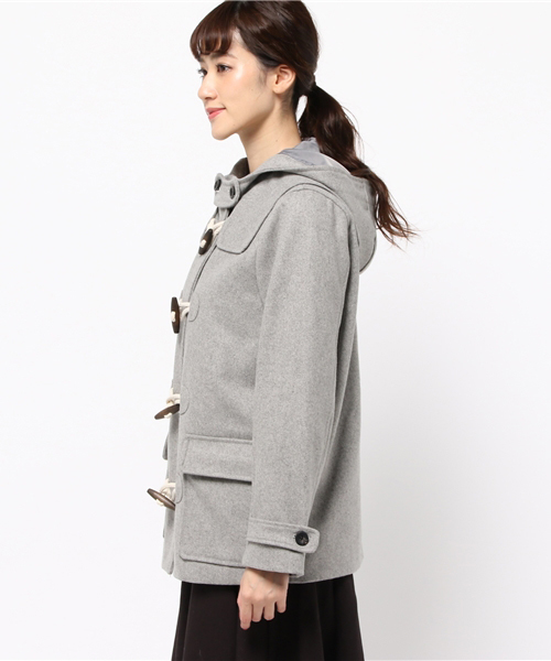 Denime(ドゥニーム)の「メルトンダッフルコート(ダッフルコート・レディース・グレー/ダークグリーン/ネイビー・FREE)」の7枚目の写真