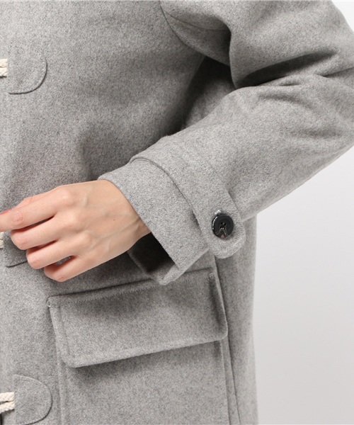 Denime(ドゥニーム)の「メルトンダッフルコート(ダッフルコート・レディース・グレー/ダークグリーン/ネイビー・FREE)」の10枚目の写真