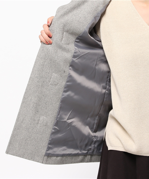 Denime(ドゥニーム)の「メルトンダッフルコート(ダッフルコート・レディース・グレー/ダークグリーン/ネイビー・FREE)」の4枚目の写真