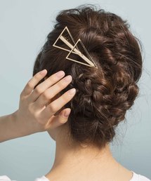 PLAIN CLOTHING | ダブルトライアングルクリップ【PLAIN CLOTHING】(バレッタ/ヘアクリップ)
