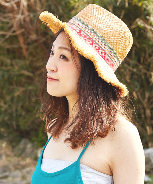チャイハネ（チャイハネ）の「【チャイハネ】フリンジラフィアハット（ハット・レディース・ナチュラル/ブラウン・FREE）」の2枚目の写真