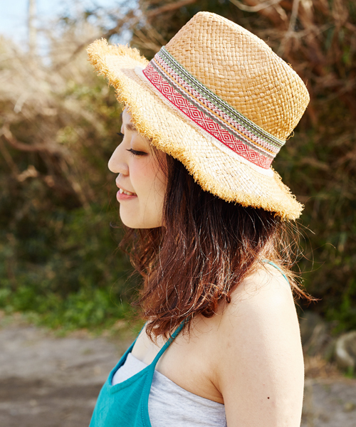 チャイハネ（チャイハネ）の「【チャイハネ】フリンジラフィアハット（ハット・レディース・ナチュラル/ブラウン・FREE）」の19枚目の写真