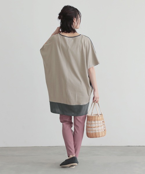 n'OrLABEL(ノアールレーベル)の「配色ブロッキングチュニック(Tシャツ/カットソー・レディース・チャコールグレー/ブラック・FREE)」の20枚目の写真