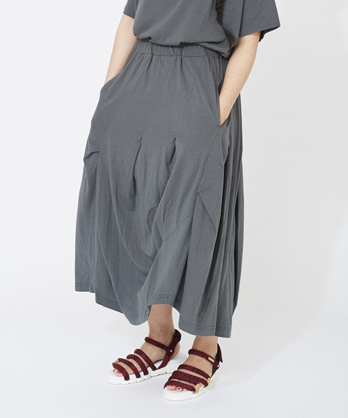 mercibeaucoup,(メルシーボークー)の「S B:ひかえめてろてん(S)(スカート・レディース・カーキ/ブラック・01)」の1枚目の写真