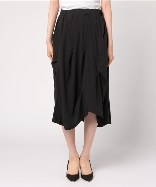 mercibeaucoup,(メルシーボークー)の「S B:ひかえめてろてん(S)(スカート・レディース・カーキ/ブラック・01)」の3枚目の写真