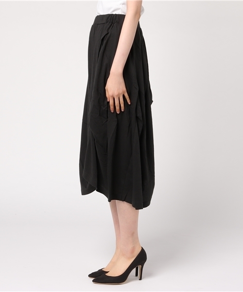 mercibeaucoup,(メルシーボークー)の「S B:ひかえめてろてん(S)(スカート・レディース・カーキ/ブラック・01)」の4枚目の写真