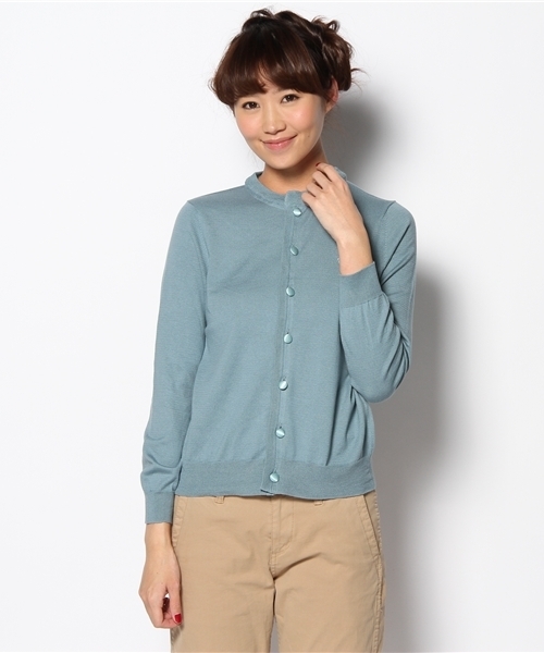 BEAMS BOY（ビームスボーイ）の「BEAMS BOY / 14GBB刺繍 クルーカーディガン（カーディガン/ボレロ・レディース・レッド/オレンジ/イエロー/ミント/ブルー系その他/その他1・0/1）」の3枚目の写真