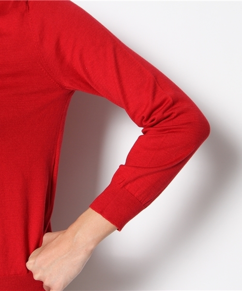 BEAMS BOY（ビームスボーイ）の「BEAMS BOY / 14GBB刺繍 クルーカーディガン（カーディガン/ボレロ・レディース・レッド/オレンジ/イエロー/ミント/ブルー系その他/その他1・0/1）」の7枚目の写真