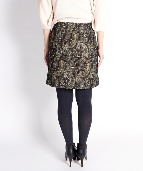 Khaju（カージュ）の「Khaju:ペイズリージャカードスカート◇（スカート・レディース・ブラック/ワイン・26/27）」の5枚目の写真