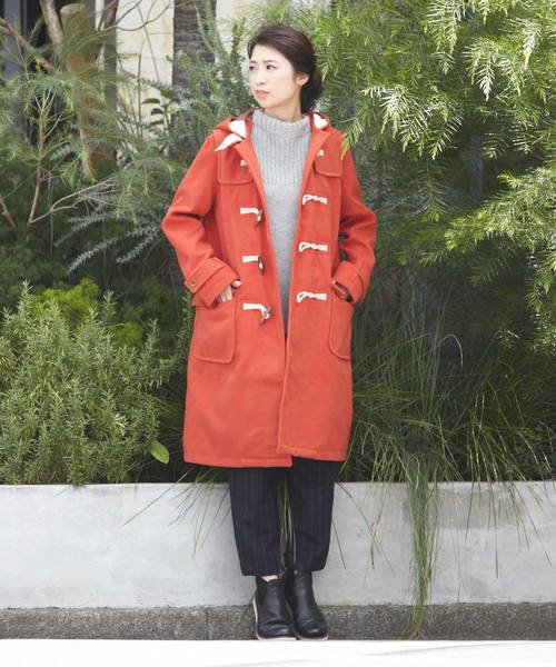 CUBE SUGAR（キューブシュガー）の「メルトンダッフルコート（ダッフルコート・レディース・ロイヤルブルー/マスタード/ネイビー/オレンジ/グリーン/カーキ・M）」の20枚目の写真