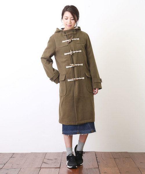 CUBE SUGAR（キューブシュガー）の「メルトンダッフルコート（ダッフルコート・レディース・ロイヤルブルー/マスタード/ネイビー/オレンジ/グリーン/カーキ・M）」の19枚目の写真