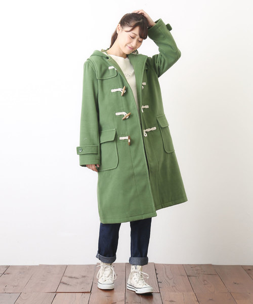 CUBE SUGAR（キューブシュガー）の「メルトンダッフルコート（ダッフルコート・レディース・ロイヤルブルー/マスタード/ネイビー/オレンジ/グリーン/カーキ・M）」の17枚目の写真