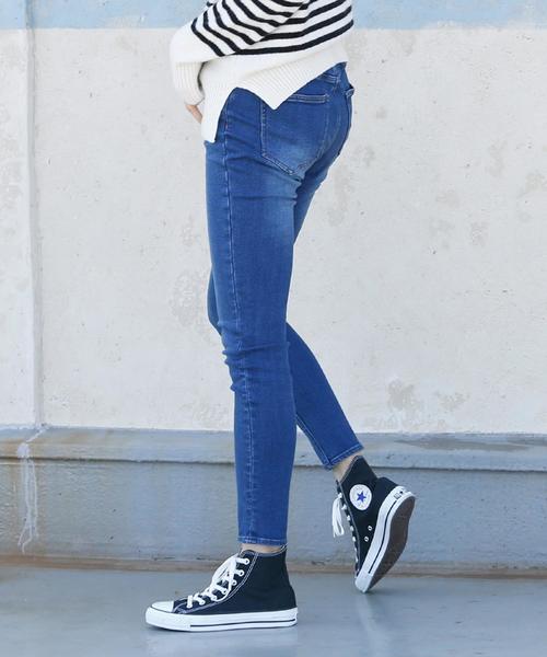 coen（コーエン）の「ウォームスキニーデニムパンツ（デニムパンツ・レディース・ブルー/ネイビー・MEDIUM/LARGE/SMALL）」の2枚目の写真