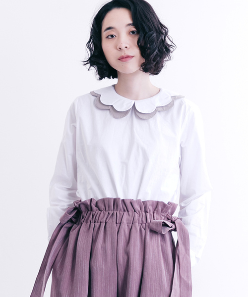フラワー襟ブラウス 30%OFF】flower collar blouse～ﾌﾗﾜｰｶﾗｰﾌﾞﾗｳｽ | flower／フラワー公式通販
