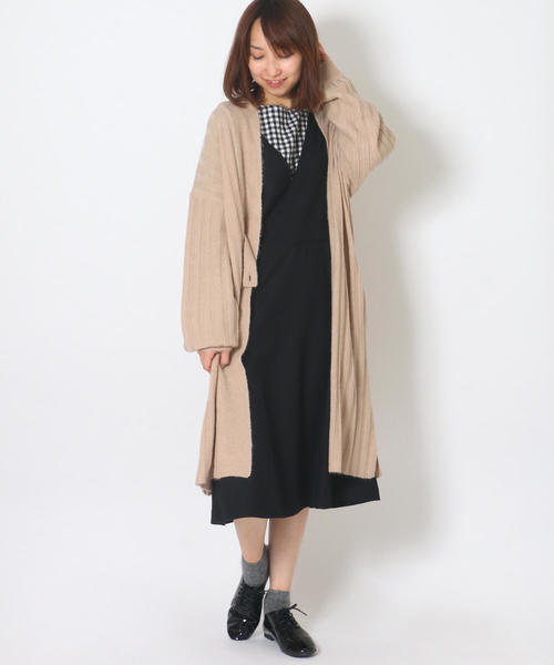 LBC（エルビーシー）の「ロングカーディガン        （カーディガン/ボレロ・レディース・グレー/ベージュ・MEDIUM/LARGE）」の2枚目の写真