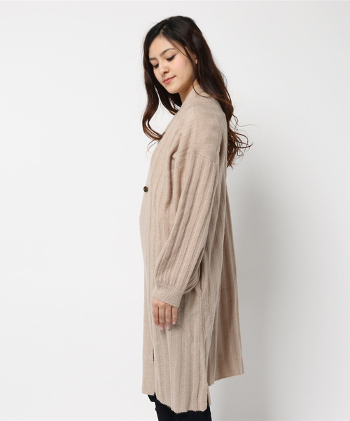 LBC（エルビーシー）の「ロングカーディガン        （カーディガン/ボレロ・レディース・グレー/ベージュ・MEDIUM/LARGE）」の4枚目の写真
