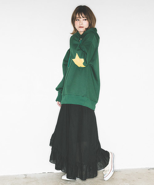 CAMBIO（カンビオ）の「rsk969-アシンメトリーフリルマキシスカート（スカート・レディース・ブラック/ピンク/ターコイズブルー・FREE）」の18枚目の写真