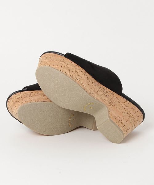 KOBE LETTUCE（コウベレタス）の「コルク調ウエッジソール風ワンベルトサボサンダル/レディース/シューズ[I1512]神戸レタス（サンダル・レディース・ブルー系その他/キャメル/ベージュ/ブラック・S/L/M）」の6枚目の写真
