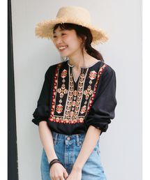 Ungrid | エンブロイダリーギャザースリーブブラウス(シャツ/ブラウス)