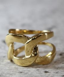 YArKA | 【YArKA/ヤーカ】silver925 flat link chain motif ring[chiki]/シルバー925喜平チェーンモチーフリング(リング)