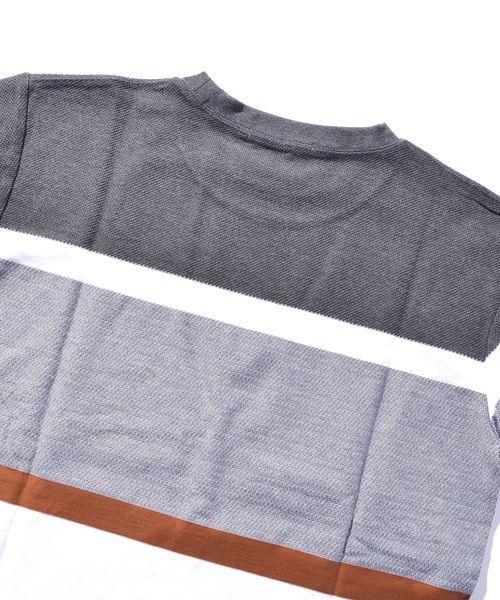 SHIPS(シップス)の「SU: FABRIC ボーダーTシャツ■(Tシャツ/カットソー・メンズ・ブラック/ネイビー/グレー/ブルー・SMALL/MEDIUM/LARGE/X-LARGE)」の11枚目の写真