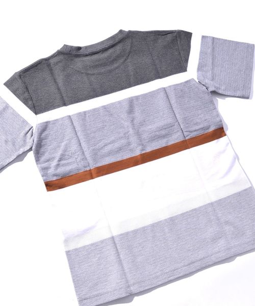 SHIPS(シップス)の「SU: FABRIC ボーダーTシャツ■(Tシャツ/カットソー・メンズ・ブラック/ネイビー/グレー/ブルー・SMALL/MEDIUM/LARGE/X-LARGE)」の12枚目の写真