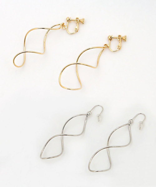 colleca la（コレカラ）の「ツイストフレームのフックピアス・イヤリング（ピアス（両耳用）・レディース・A/B/C/D・FREE）」の9枚目の写真