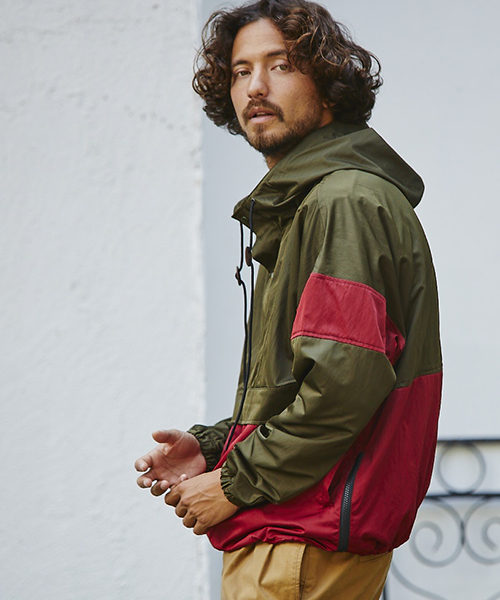 CAMBIO（カンビオ）の「mj5719 - Switch Anorak Jacket　アノラックパーカー（マウンテンパーカー・メンズ・ブラック/オリーブ・S/M/L）」の4枚目の写真