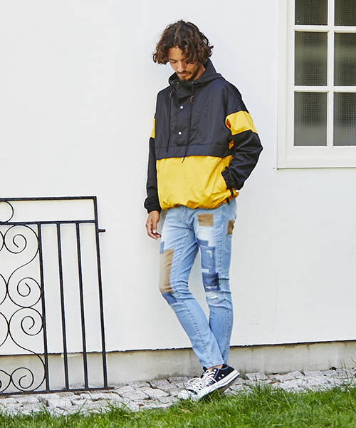 CAMBIO（カンビオ）の「mj5719 - Switch Anorak Jacket　アノラックパーカー（マウンテンパーカー・メンズ・ブラック/オリーブ・S/M/L）」の5枚目の写真