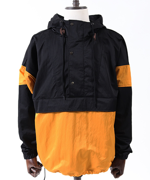 CAMBIO（カンビオ）の「mj5719 - Switch Anorak Jacket　アノラックパーカー（マウンテンパーカー・メンズ・ブラック/オリーブ・S/M/L）」の8枚目の写真