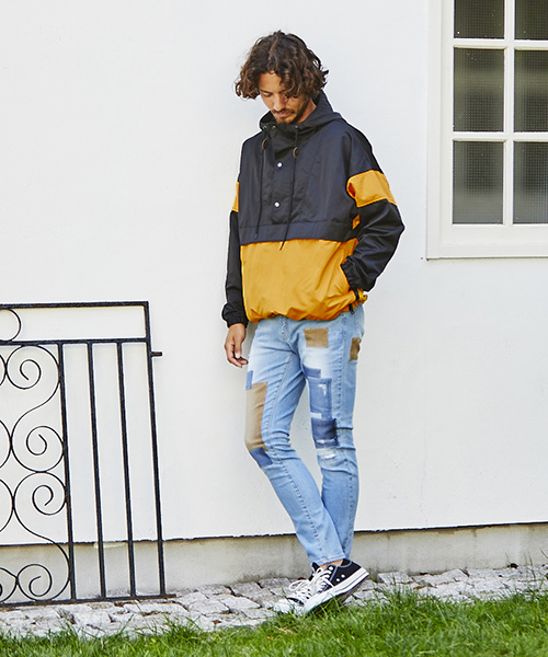 CAMBIO（カンビオ）の「mj5719 - Switch Anorak Jacket　アノラックパーカー（マウンテンパーカー・メンズ・ブラック/オリーブ・S/M/L）」の20枚目の写真