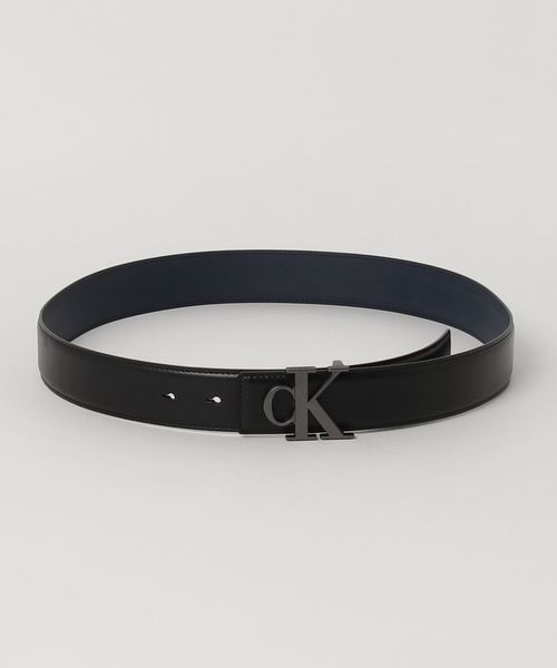 Calvin Klein Jeans Accessory（カルバン・クラインジーンズアクセサリー）の「モノグラムバックル レザーベルト（ベルト・メンズ・チャコールグレー/ブラック/ブラウン・90cm/95cm/85㎝/85cm）」の2枚目の写真