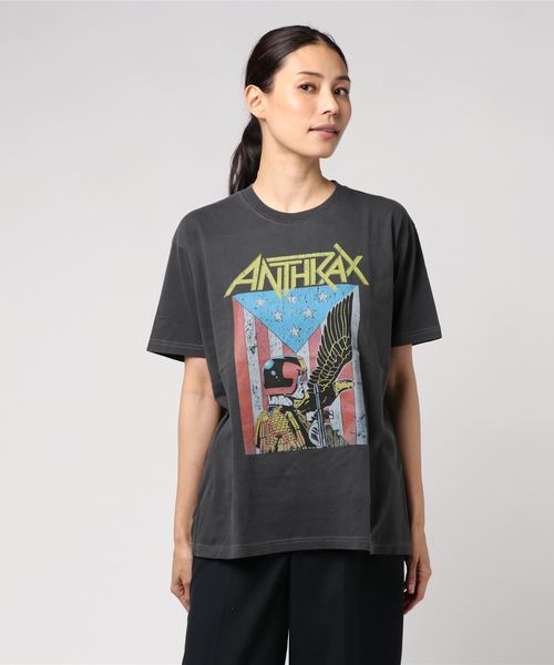 GOOD ROCK SPEED（グッドロックスピード）の「【GOOD ROCK SPEED グッドロックスピード】ANTHRAX/アンスラックス（Tシャツ/カットソー・レディース・ブラック・FREE）」の3枚目の写真