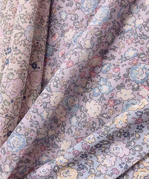 one after another NICE CLAUP（ワンアフターアナザーナイスクラップ）の「ヴィンテージ花柄ロングワンピース（ワンピース・レディース・アイボリー/サックスブルー/ラベンダー・FREE）」の11枚目の写真